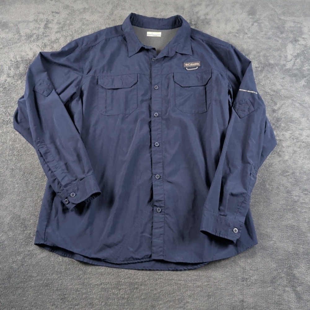 Men's LS Vented Button Columbia Omni Shield XL/TG